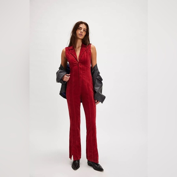 Free People Pants - Free people CRVY Ring The Alarm Corduroy One-Piece